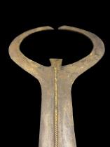 Double Sickle Brass Blade - Bango or Ngbaka People, D.R. Congo - SOLD 9