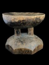 Wooden Stool with Scalloped Base - Lozi People, Zambia 4