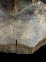 Wooden Stool with Scalloped Base - Lozi People, Zambia 7