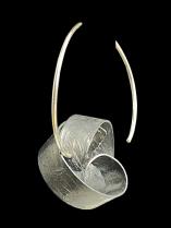 Slightly Oxidized Sterling Silver Swirl Earrings - Sold 1