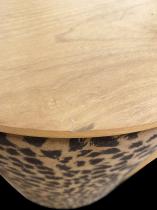 Cheetah Pattern Maple Wood Pedestal 4