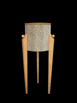 Leopard Pattern Maple Wood Pedestal 3