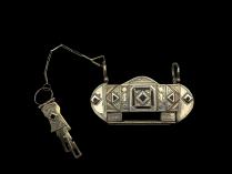 Sterling Silver and Ebony Lock and Keys - Tuareg People, Nomads of the South Sahara.