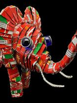 Recycled Soda Can Tin Elephant - South Africa 8
