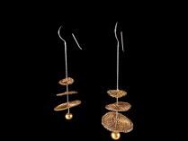 Woven Disk Earrings  2