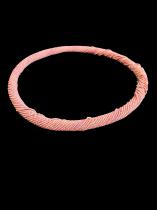 Pink Beaded Neck Ring (Isigolwase)- Ndebele People, South Africa