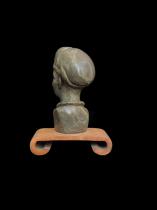 Content Man - Small Realistic Bust carved from Verdite Stone - Zimbabwe 3
