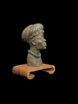 Content Man - Small Realistic Bust carved from Verdite Stone - Zimbabwe 4