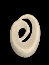 Posted Matte Sterling Silver Oval Swirl Earrings 1