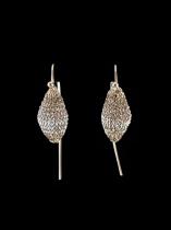 Stainless Steel Woven Pod Earrings  - (70STS)