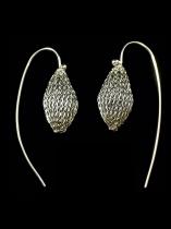 Stainless Steel Woven Pod Earrings  - (70STS) 2