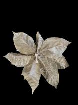 Clip on Leopard Patterned Poinsettia Ornament 2
