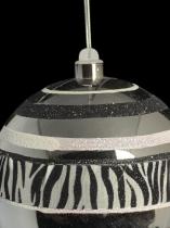 Large Zebra Print Orb Ornament 1