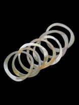 Set of 7 asymmetrical shaped horn bracelets (2 sets left) 3