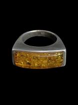 Amber Ring with Sterling Silver  1