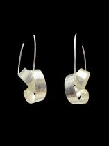 Sterling Silver Pretzel Shaped Earrings (EHC342S) 