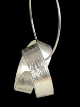 Sterling Silver Pretzel Shaped Earrings (EHC342S)  3