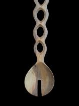 Carved-handle Wild Olivewood Servers - Kenya 2