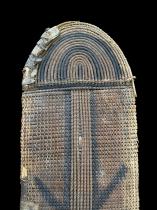 Basketry Shield with Wooden Grip Board - Kuyu People, Likouala River Region, Northern Congo Republic 1