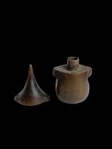 4 Snuff, and/or Gunpowder Wooden Containers (Tutukipfula)- Kuba People, D.R.Congo 8