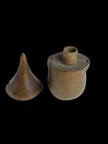 4 Snuff, and/or Gunpowder Wooden Containers (Tutukipfula)- Kuba People, D.R.Congo 16