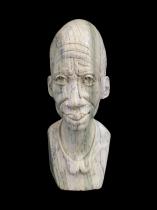 Small Realistic Bust carved from Butter Jade - Zimbabwe