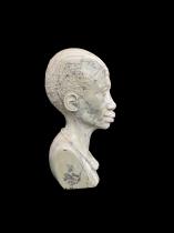 Small Realistic Bust carved from Butter Jade - Zimbabwe 5