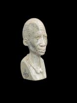 Small Realistic Bust carved from Butter Jade - Zimbabwe 6