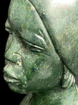 Small Realistic Verdite Bust by Barnabas Fombe - Shona, Zimbabwe 3