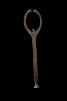 Double Sickle Brass Blade - Bango or Ngbaka People, D.R. Congo - SOLD 16