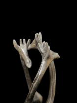 Intertwined Carved Blackened Jacaranda Wood Giraffe Family - Kenya 1