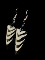 Arrow Shaped Batik Bone Earrings - Kenya 1