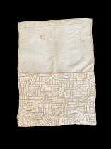 Raffia Cloth Skirt Panel - Kuba People, D.R. Congo (#49)