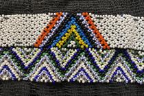 Black Skirt with Beaded Bands/Strips - Zulu People, South Africa (5513) 2