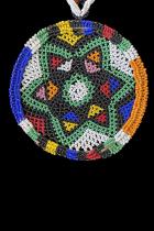 Beaded Round Medallion Necklace - Zulu People, South Africa (3361) 2