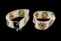 Beaded Headpiece and Pair of Anklets - Zulu People, South Africa (5536) 8