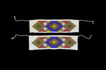 Pair of Shembe Style Beaded Anklets - Zulu People, South Africa