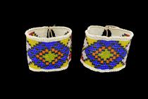 Pair of Shembe Style Beaded Anklets - Zulu People, South Africa 4