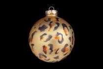 Set of 5 Glass Leopard Print Ornaments (only one set) 1