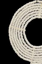 Beaded Maasai Neck Collar White Beaded Ornament  - Kenya 1