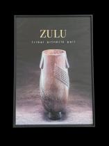 Set of 6 Glass Framed Zulu Artwork Posters 1