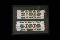 Pair of Framed Beaded Anklets - Zulu People, South Africa (5519) 5