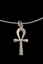 Sterling Silver Ankh Choker. 1