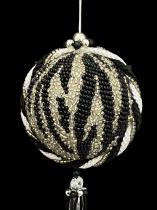 Beaded animal print ornaments with tassels as-is set of 3 (1 set left) 1