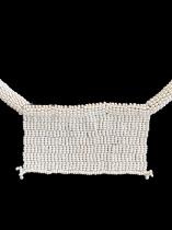 White Beaded Love Letter Neckpiece - Zulu People, South Africa 1