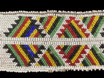 Pair of Beaded Armlets (Isigquizo) - Cele Clan, Zulu People, South Africa (5503) 1