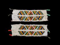 Pair of Beaded Armlets (Isigquizo) - Cele Clan, Zulu People, South Africa (5503)