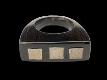 Ebony and Sterling Silver Ring - Designed by Robbin and Warren