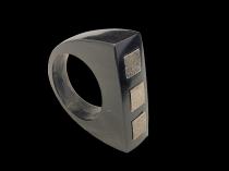 Ebony and Sterling Silver Ring - Designed by Robbin and Warren 1