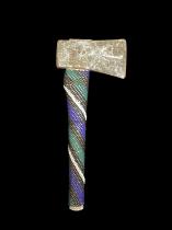 Beaded Dance Mace in the shape of an Ax (#5653)- Ndebele People, South Africa 1
